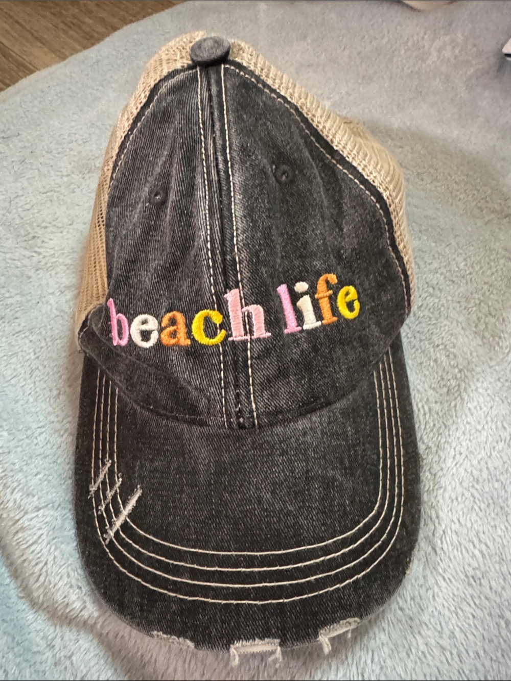 Katydid Beach Life Trucker Hat - Black, Tan, Pink, Yellow